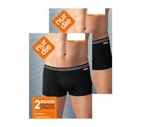NUR DIE Herren Boxer Cotton Stretch 4-Pack schwarz - Größe XL
