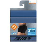 NUR DIE Herren Boxershorts Cotton 3D-Flex 2er Pack - modeblau - Größe 5