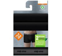 Nur Der Herren Boxer Organic Cotton Doppelpack Boxershorts, schwarz, XL