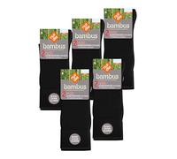 NUR DIE Herren Freizeitsocken 10-Pack Komfortbund Socken Viskose - schwarz - Größe 43-46