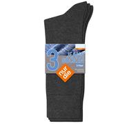 NUR DIE Herren Jeans Socken 3er Pack - mittelgraumel. - Größe 39-42