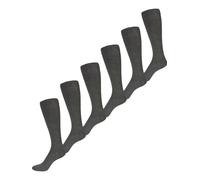 NUR DIE Herren Kniestrümpfe Bambus¹ 6er Pack - anthrazitmelange - Größe 39-42