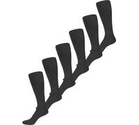 NUR DIE Herren Kniestrümpfe Fit & Vital 6er Pack - anthrazitmelange - Größe 45-47