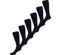 NUR DIE Herren Kniestrümpfe Fit & Vital 6er Pack - schwarz - Größe 45-47