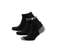 NUR DIE Herren Sneaker Socken Sport 3er Pack - schwarz - Größe 43-46