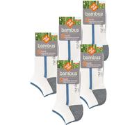 NUR DIE Herren Sneakersocken 10-Pack Bambus Sneaker - schwarz - Größe 43-46