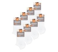 NUR DIE Herren Sneakersocken 16-Pack Baumwolle Basic Unifarben - weiß - Größe 43-46