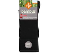 NUR DIE Herren Socken Bambus¹ Komfort 2er Pack - schwarz - Größe 43-46