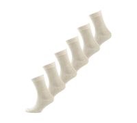 NUR DIE Herren Socken Ohne Gummi 6er Pack - beigemelange - Größe 39-42