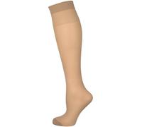 Nur Die Knie 30 DEN semi-blickdichte transparente Nylon Socken matte Optik mit Komfortbund Kniestrümpfe Damen