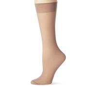 Nur Die Knie 30 DEN semi-blickdichte transparente Nylon Socken matte Optik mit Komfortbund Kniestrümpfe Damen, perle, one size