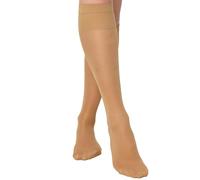 Nur Die Knie Vitastütz 40 DEN mit mittlerer Stützwirkung entlastende semi-transparente Nylon Fein-Kniestrümpfe breiter Komfortbund Damen, amber, one size