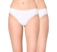 NUR DIE Damen String Invisible Seamless Lace 2-Pack weiss - Größe 40-42