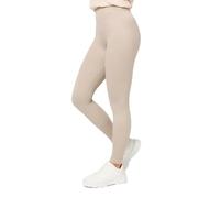 NUR DIE Damen Leggings in Ripp-Optik - Relax & Go - taupe - Größe 40-42