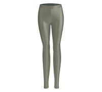 NUR DIE Damen Vegane Leggings in Leder-Optik - Relax & Go - taupe - Größe 44-46