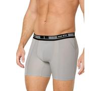 NUR DIE Herren Langer Boxershorts Long Boxershorts Cotton Active - grau - Größe 6 | L | 52