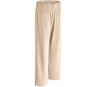 Nur Die Lounge Hose Relax & Go lockere Freizeithose aus Bambus-Zellstoff besonders weich und atmungsaktiv Softbund Damen, Hellbeige, S