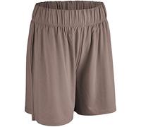 Nur Die Lounge Shorts Relax & Go lockere Kurze Freizeithose aus Bambus-Zellstoff besonders weich und atmungsaktiv Softbund Damen, dunkeltaupe, S