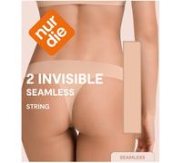 NUR DIE Damen String Invisible Seamless 2-Pack beige - Größe 42