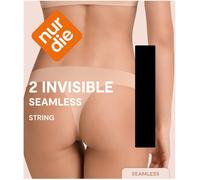 NUR DIE Damen String Invisible Seamless 2-Pack schwarz - Größe 42