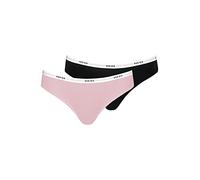 NUR DIE Slip 2-Pack Soft Sportiv - schwarz/rose - Größe 44-46
