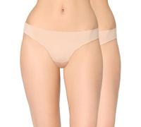 NUR DIE Damen String Invisible Seamless 2-Pack beige - Größe 38