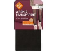NUR DIE Strumpfhose Warm & Transparent mit Innenfleece 80 DEN 38|39|40