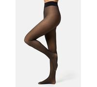 NUR DIE Strumpfhose Warm & Transparent mit wärmendem Innenfleece 80 DEN Print - Punktedesign - Größe 38-40
