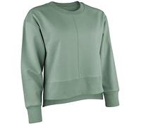 Nur Die Sweater Relax & Go Pullover Hoodie aus Baumwolle mit weichem Innenfleece Rundhals-Ausschnitt lässiges lockere Sweatshirt Damen, eukalyptus, XL