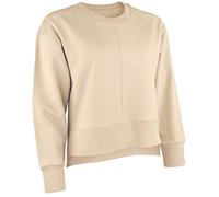 Nur Die Sweater Relax & Go Pullover Hoodie aus Baumwolle mit weichem Innenfleece Rundhals-Ausschnitt lässiges lockere Sweatshirt Damen