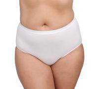 Nur Die Taillenslip aus GOTS Bio-Baumwolle Maxislip Highwaist Unterwäsche Unterhosen Basic Stetch Damen, weiß, L