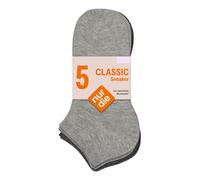 NUR DIE Unisex Sneakersocken Classic 5er Pack - mix grau - Größe 39-42