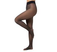 Nur Die Warm & Transparent extra haltbar 80 DEN warme Fein-Strumpfhose beige durchscheinend Komfortbund Damen, schwarz, M
