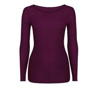 NUR DIE X Kilian Kerner Damen Longsleeve Roundneck mit Kaschmir - Burgundy - Größe L