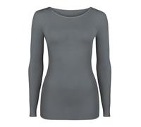 NUR DIE X Kilian Kerner Damen Longsleeve Roundneck mit Kaschmir - grau - Größe XL