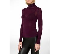 NUR DIE X KILIAN KERNER Damen Longsleve Highneck mit Kaschmir - burgundy - Größe XL
