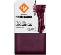 NUR DIE x KILIAN KERNER Damen Vegane Flared Leggings in Leder-Optik