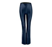 NUR DIE x Kilian Kerner Damen Vegane Flared Leggings in Leder-Optik - dunkelblau - Größe 36-38