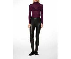 NUR DIE x KILIAN KERNER Damen Vegane Leggings in Leder-Optik mit Croco-Muster - schwarz croco - Größe 44-46