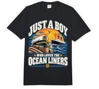 Nur EIN Junge, der Ocean Liners Vintage-Schiffskunst liebt Comfort Colors Adult Heavyweight T-Shirt