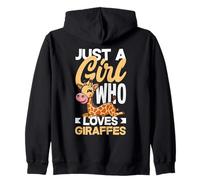 Nur EIN Mädchen, das Giraffen liebt, süße Tierbaby-Tochter Kapuzenjacke
