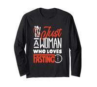 Nur eine Frau, die gerne fastet, intermittierendes Fasten Langarmshirt