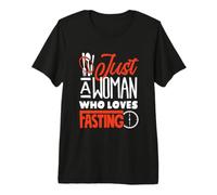 Nur eine Frau, die gerne fastet, intermittierendes Fasten Premium T-Shirt