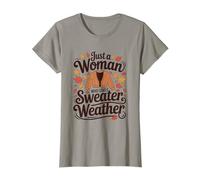 Nur eine Frau, die Pulloverwetter im Herbst liebt T-Shirt