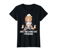 Nur noch eine Katze, die ich verspreche, Katzen, Liebhaber, Frau, Mädchen, Katze, Mama Preisgünstiges Grafik-T-Shirt, Damen, Schwarz, XL