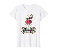Nur Spirituosen, die ich Brauche, sind Drink Hau Spooky Cocktail Halloween Preisgünstiges Grafik-T-Shirt, Damen, Weiß, XS