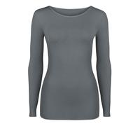 nurdie Longsleeve mit Kaschmir Damen hellgrau, 40-42