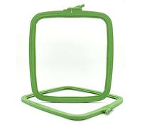 Nurge Quadratischer Stickrahmen, Kreuzstichrahmen, Stanznadelrahmen, Bastelarbeiten, Nähen, ABS-Kunststoff, Grün, groß (Nr. 4)