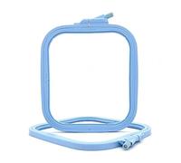 Nurge Quadratischer Stickrahmen - Kunststoff-Kreuzstichrahmen für Nadelspitze & Stickerei - verstellbarer Bastelrahmen - Blau - Nr. 2 (klein)