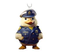 Nuyhadds Flache Ente Schlüsselanhänger Ornament,Ente 2D Flacher Schlüsselanhänger | 2D-Acryl-Cartoon-Enten-Taschenanhänger | Modische Ente, flacher Anhänger, Taschendekoration, Auto-Rückansicht,